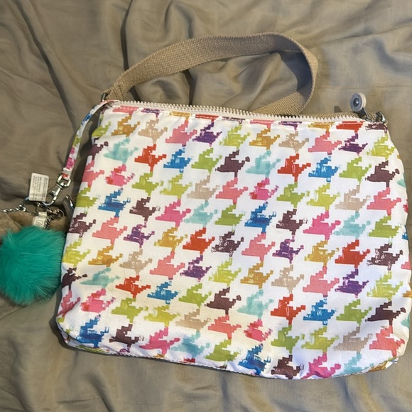 Kipling Multi Zip Houndstooth Multi Color Crossbody - Picture 10 of 10